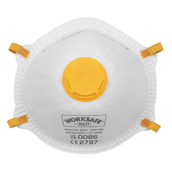 Sealey FFP1 Valved Cup Mask - Pack Of 3 2 Sealey FFP1 Valved Cup Mask - Pack Of 3 - Image 2