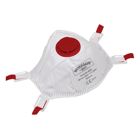 Sealey FFP3 Valved Cup Mask - Pack Of 3 1 Sealey FFP3 Valved Cup Mask - Pack Of 3
