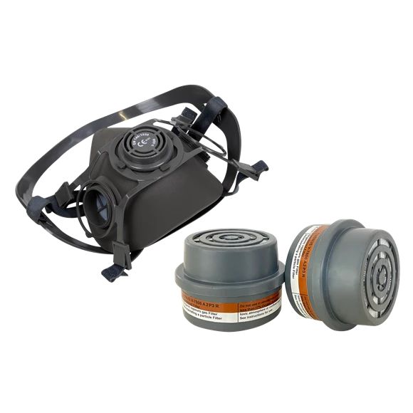 Sealey Half Mask With A2P3R Filter Cartridges 1 Sealey Half Mask With A2P3R Filter Cartridges