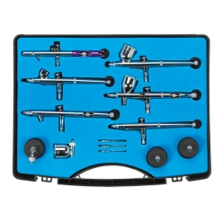 Sealey 10pc Mini Air Brush Kit Gravity/Suction Feed -Bodyshop Store AB936 STRAIGHT