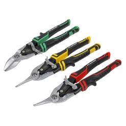 Sealey 3pc High Leverage Aviation Tin Snip Set