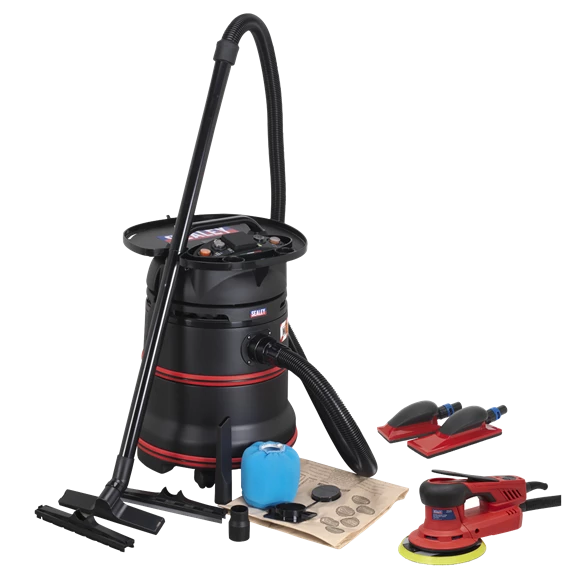Sealey M Class Dust Free Sanding Kit With Electric Brushless Palm Sander 1 Sealey M Class Dust Free Sanding Kit With Electric Brushless Palm Sander