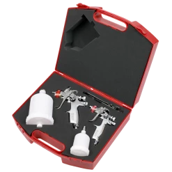 Sealey HVLP Top Coat/Touch-Up Gravity Feed Spray Gun Set -Bodyshop Store HVLP774 IN CASE PIC2 DFC0883651