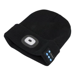 Sealey 4 SMD LED USB Rechargeable Beanie Hat With Wireless Headphones -Bodyshop Store LED185W PIC2 DFC0272527 1