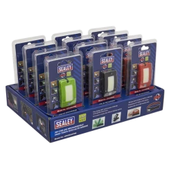 Sealey 2W COB LED Rechargeable Head Torch With Auto-Sensor - Display Box Of 12