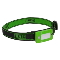 Sealey 2W COB LED Rechargeable Head Torch With Auto-Sensor - Green