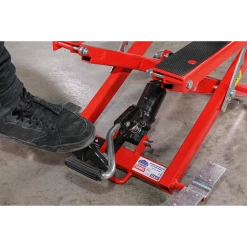 Sealey 500kg Scissor Motorcycle Lift With Frame Supports -Bodyshop Store MC4500 ACT LOWERING BIKE