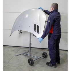 Sealey Universal Mobile Rotating Panel Stand -Bodyshop Store MK73 ACT IN USE PIC2 DFC0897647