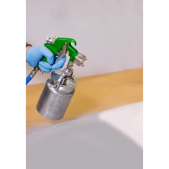 Sealey Suction Feed Spray Gun 2.5mm Set-Up -Bodyshop Store S725 ACT IN USE DFC0161394 1