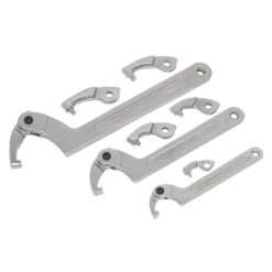 Sealey 11pc Adjustable C-Spanner - Hook & Pin Wrench Set