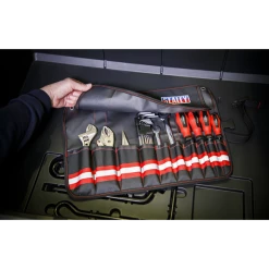 Sealey 10-Pocket Tool Roll -Bodyshop Store SMC45 ACT IN USE OPEN DFC0379836