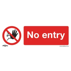 Sealey No Entry - Prohibition Safety Sign - Self-Adhesive Vinyl
