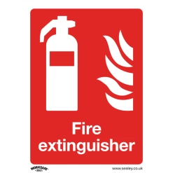 Sealey Fire Extinguisher - Prohibition Safety Sign - Rigid Plastic - Pack Of 10