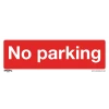 Sealey No Parking - Prohibition Safety Sign - Self-Adhesive Vinyl - Pack Of 10