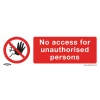 Sealey No Access - Prohibition Safety Sign - Self-Adhesive Vinyl