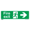 Sealey Fire Exit (Right) - Safe Conditions Safety Sign - Rigid Plastic