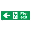 Sealey Fire Exit (Left) - Safe Conditions Safety Sign - Rigid Plastic - Pack Of 10
