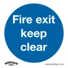 Sealey Fire Exit Keep Clear - Mandatory Safety Sign - Self-Adhesive Vinyl