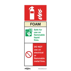 Sealey Foam Fire Extinguisher - Safe Conditions Safety Sign - Rigid Plastic