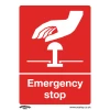 Sealey Emergency Stop - Safe Conditions Safety Sign - Rigid Plastic - Pack Of 10