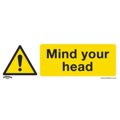 Sealey Mind Your Head - Warning Safety Sign - Rigid Plastic