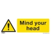 Sealey Mind Your Head - Warning Safety Sign - Self-Adhesive Vinyl - Pack Of 10