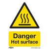 Sealey Danger Hot Surface - Warning Safety Sign - Rigid Plastic - Pack Of 10