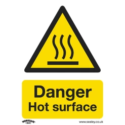 Sealey Danger Hot Surface - Warning Safety Sign - Rigid Plastic