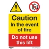 Sealey Caution Do Not Use Lift - Warning Safety Sign - Self-Adhesive Vinyl