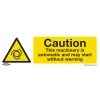Sealey Caution Automatic Machinery - Warning Safety Sign - Rigid Plastic - Pack Of 10
