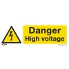 Sealey Danger High Voltage - Warning Safety Sign - Rigid Plastic - Pack Of 10