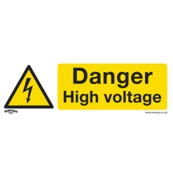 Sealey Danger High Voltage - Warning Safety Sign - Rigid Plastic