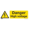 Sealey Danger High Voltage - Warning Safety Sign - Self-Adhesive Vinyl