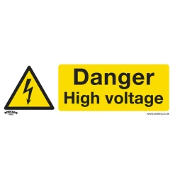 Sealey Danger High Voltage - Warning Safety Sign - Self-Adhesive Vinyl