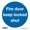 Sealey Fire Door Keep Locked Shut - Mandatory Safety Sign - Rigid Plastic
