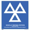 Sealey MOT Testing Station - Warning Safety Sign - Aluminium Composite