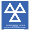 Sealey MOT Testing Station - Warning Safety Sign - Rigid Plastic - Pack Of 10