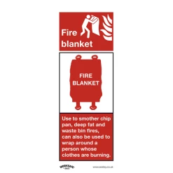 Sealey Fire Blanket - Safe Conditions Safety Sign - Self-Adhesive Vinyl - Pack Of 10