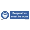 Sealey Respirators Must Be Worn - Mandatory Safety Sign - Rigid Plastic