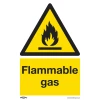 Sealey Flammable Gas - Warning Safety Sign - Rigid Plastic