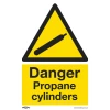Sealey Danger Propane Cylinders - Warning Safety Sign - Rigid Plastic - Pack Of 10