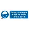 Sealey Safety Helmets Must Be Worn In This Area - Mandatory Safety Sign - Self-Adhesive Vinyl