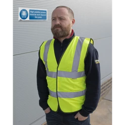 Sealey High Visibility Jackets Must Be Worn Beyond This Point - Mandatory Safety Sign - Self-Adhesive Vinyl -Bodyshop Store SS9V1 ACT IN USE DFC0898081 1