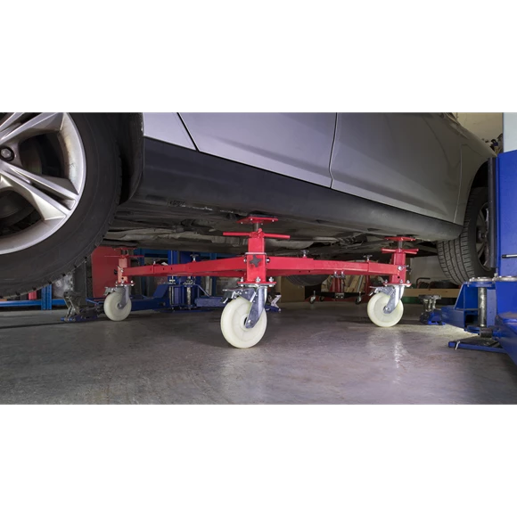 Sealey 900kg Adjustable 4-Post Vehicle Moving Dolly 6 Sealey 900kg Adjustable 4-Post Vehicle Moving Dolly - Image 6